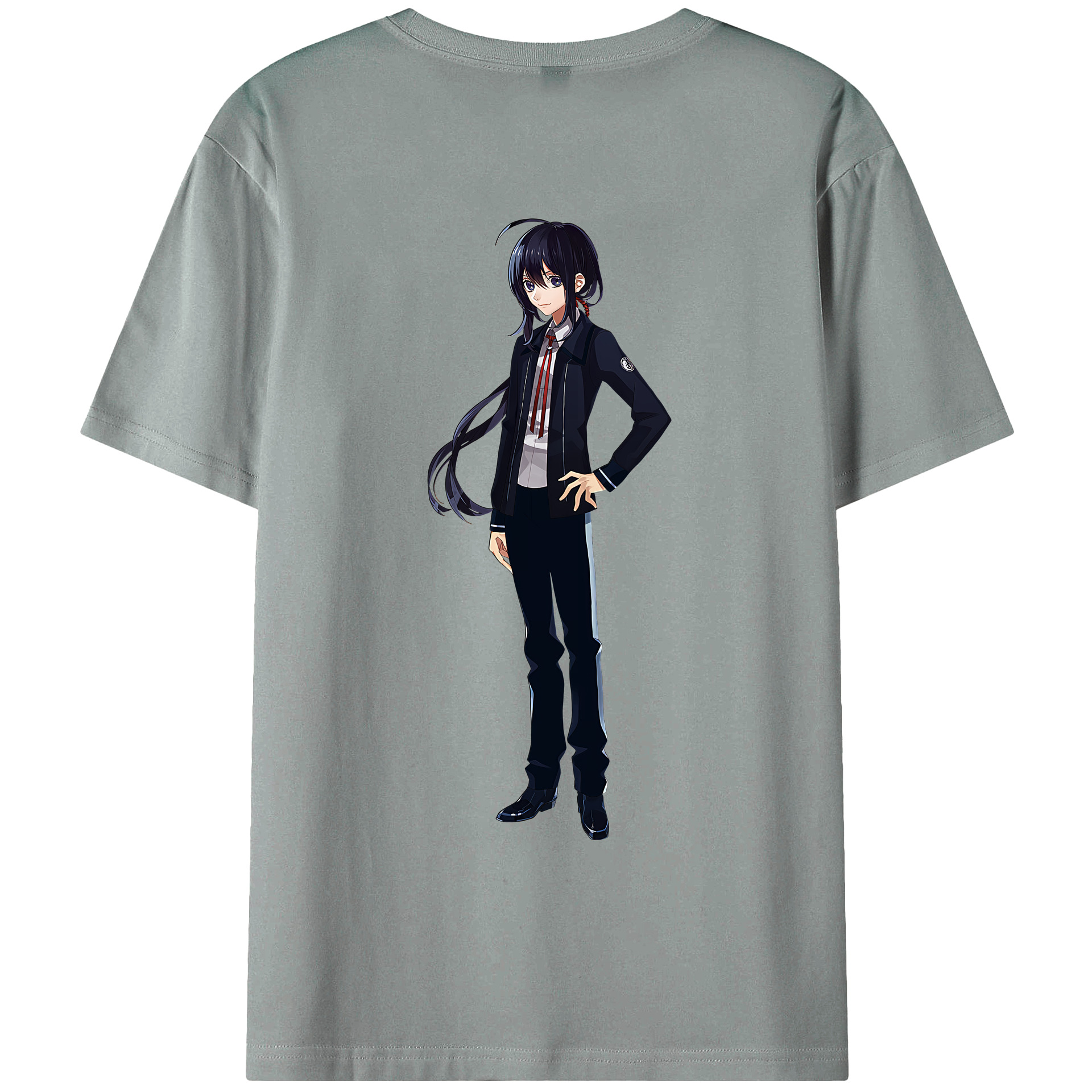 （画像用） 刀剣乱舞 Touken Ranbu 綿100％ メンズ半袖Tシャツ（バックプリント） 通気性